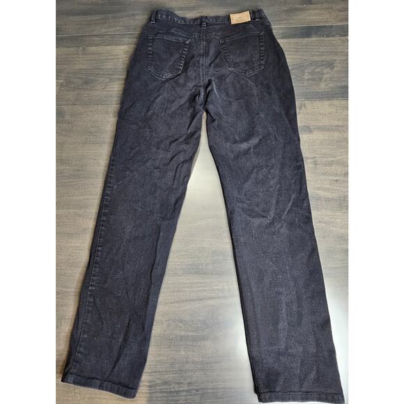 Lauren Jeans Co. Ralph Lauren Women's 12 Classic Straight Black High Rise Denim - Picture 2 of 9